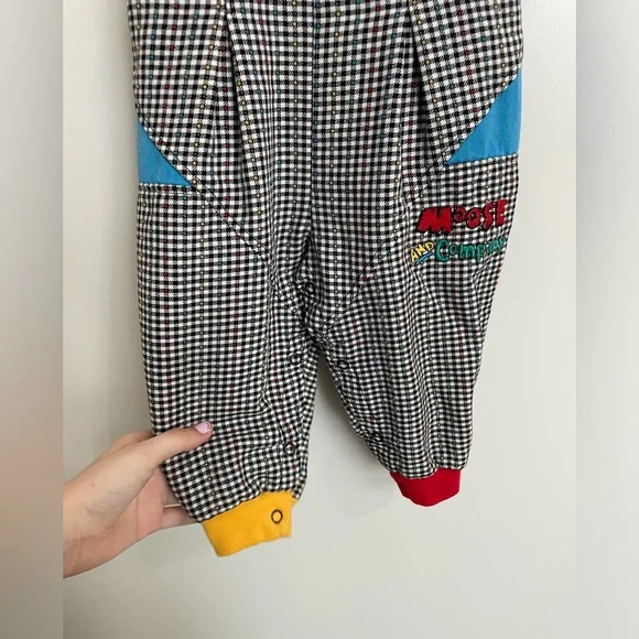 vintage buster brown gingham and emrboidered overralls - Picture 2 of 6